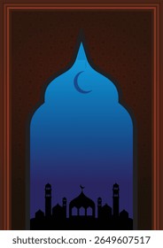 Vetor de design de modelo de cartão de saudação moderno islâmico.  Design de cartaz islâmico, Ramada e Eid.