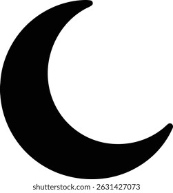islamic moon icon black and white design