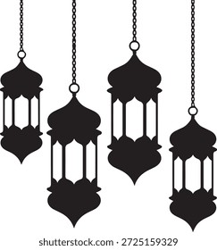Islamischer Mond Ornament Vektor Set
