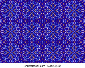 Islamic, Moroccan,Arab,Turkish Seamless Abstract Pattern. Embroidered Handmade Ethnic Ornament Handmade from Stitches for Textile Design, Greeting Cards, Background, Invitations, Wrapping, Wallpaper.