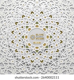 Islamic Morocco Floral Pattern Background Vector Design For Card, Wallpaper, Banner, Social Media, Illustration, flyer, Cover, Brochure, decoration, interior etc