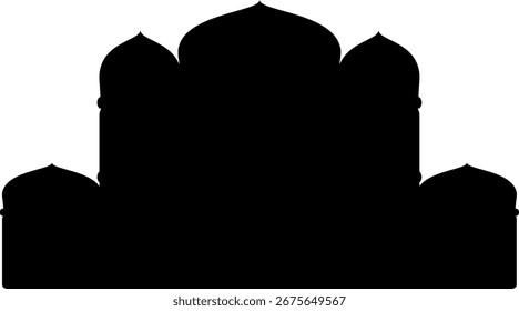 Islamic mosque arch frame illustration
