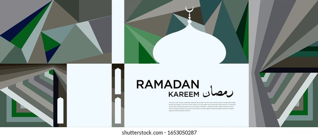 islamic mosque background abstract illustration for ramadan kareem greeting card and banner