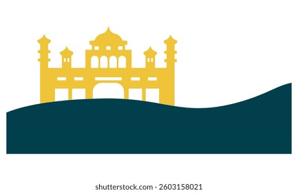 islamic mosque border ellement illustration
