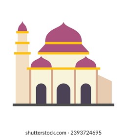 Ilustración de la construcción de una mezquita islámica