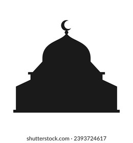 Silhouettengrafik der islamischen Moschee