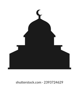 Islamic mosque building silhouette illustration