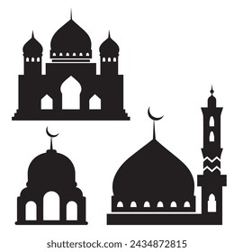 Islamische Moschee-Sammlung Vektor-Clipart-Illustration, Moschee-Logo, Moschee-Vektor, Masjid-Vektor-Clipart