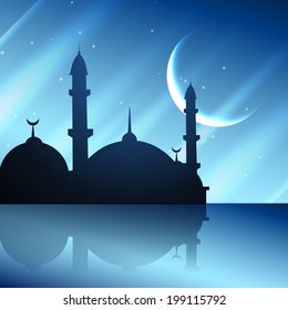 Islamic mosque design background illustration