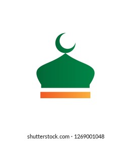 islamic mosque dome  icon design with creative modern concept and simple logo trendy shape style design vector eps 10