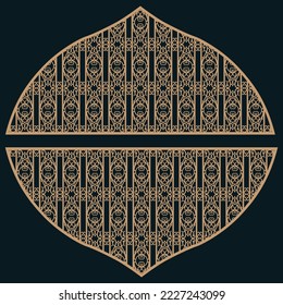 Islamic mosque door with arabic pattern