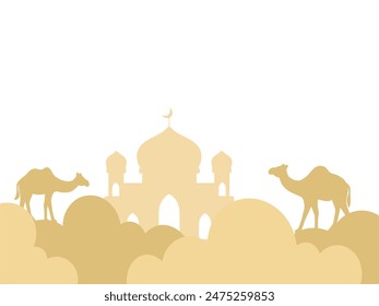 Islamische Moschee Eid al Adha Kamel Hintergrund