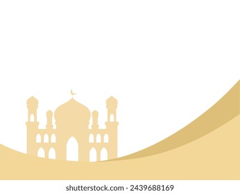 Islamic Mosque Frame Background Illustration
