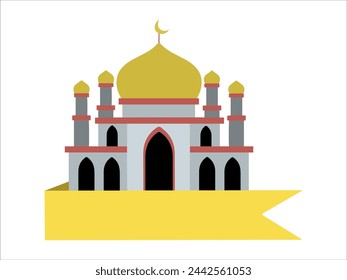 Islamic Mosque Frame Background Illustration