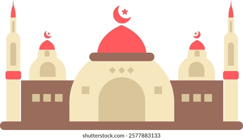 Islamic mosque icon isolated on white background. Vector illustration design