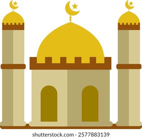 Islamic mosque icon isolated on white background. Vector illustration design