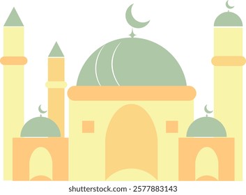 Islamic mosque icon isolated on white background. Vector illustration design