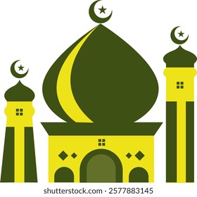 Islamic mosque icon isolated on white background. Vector illustration design