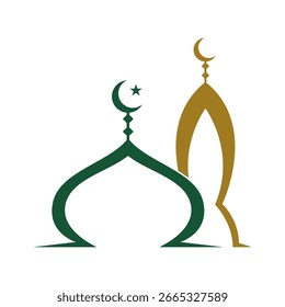 Ícone da Mesquita Islâmica design de logotipo