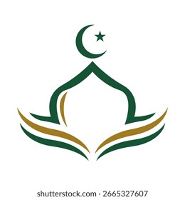 Ícone da Mesquita Islâmica design de logotipo