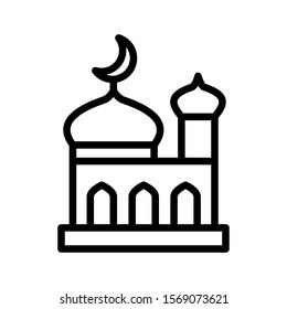 Islamic Mosque Icon Vector Design