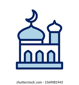 Islamic Mosque Icon Vector design 