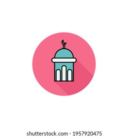 Islamic mosque icon. Vector illustration.