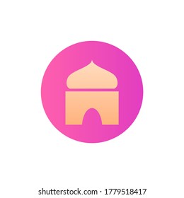 Islamische Moschee Symbol Vektorgrafik. Moderner Stil