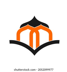 Vector de ícono de mezquita islámica 
Diseño sencillo y elegante