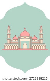 Illustration der Islamischen Moschee für Hintergrunddesign