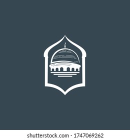 Islamic mosque logo concept design template vector, religion logo templates