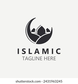 Islamic Mosque Logo design, template Islamic, Islamic Day Ramadan vector graphic creative idea