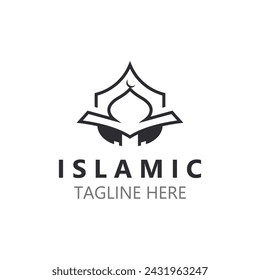 Islamische Moschee Logo Design, Vorlage Islamisch, Islamischer Tag Ramadan Vektor Grafik kreative Idee