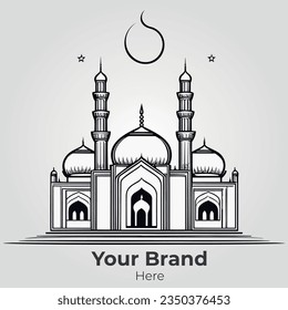 Islamic Mosque Logo For Professional Brading 