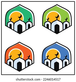 Logo der islamischen Moschee in 4 Farben