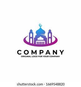 Islamic Mosque logo template. Can be used as symbols, brand identity, company logo, icons, or others.