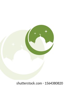Islamic Mosque Logo Template - White background Vector