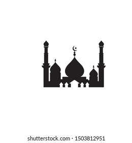 islamic mosque logo vector icon template