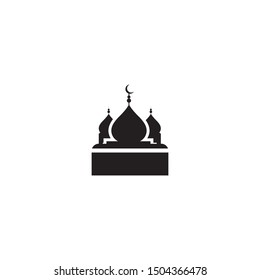 islamic mosque logo vector icon template