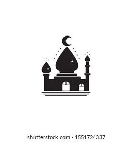 islamic mosque logo vector icon template