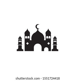 islamic mosque logo vector icon template