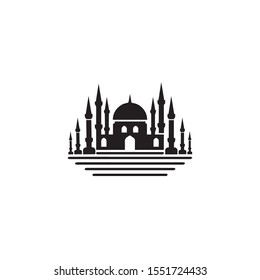 islamic mosque logo vector icon template