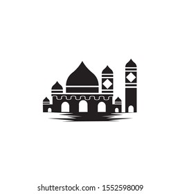 islamic mosque logo vector icon template