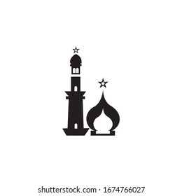 islamic mosque logo vector icon template