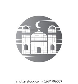 islamic mosque logo vector icon template