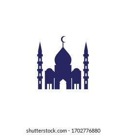 Islamic mosque logo vector icon template