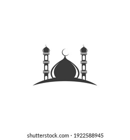  islamic mosque logo vector icon template