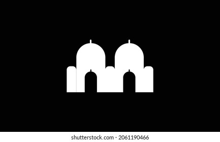 islamic mosque logo vector icon template