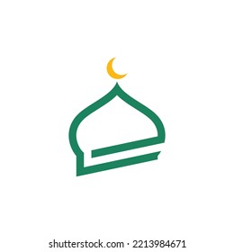 Islamic Mosque Logo Vector Tempalate