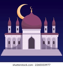 Islamische Moschee mit Modegrafik, Vektorgrafik